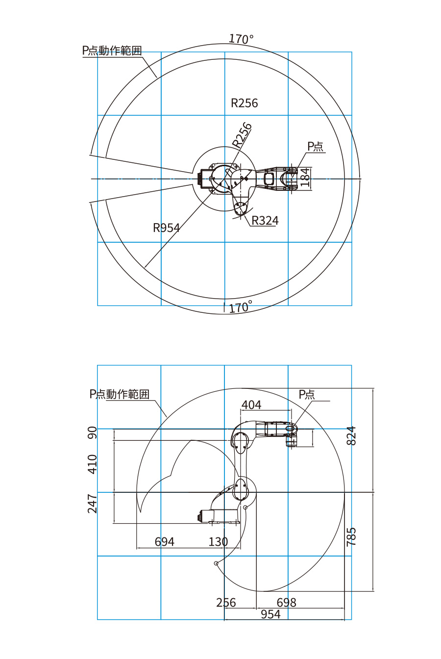 動作範囲図