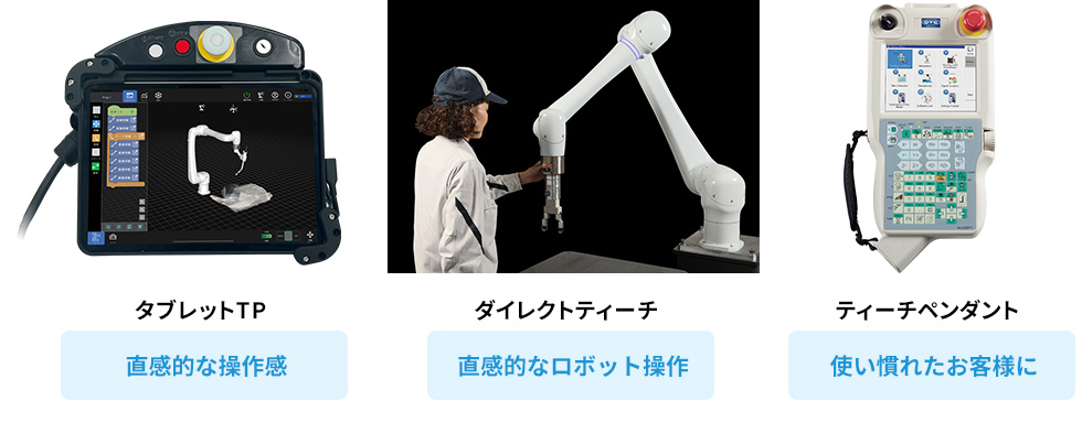 お客様のニーズに応じて操作デバイスが選択可能