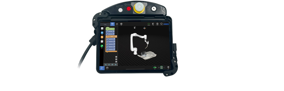 直感的な操作性と分かりやすいデザインで誰でも簡単にロボットを操作可能。