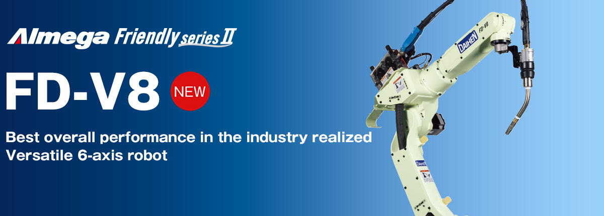 AImega Frendly series FD-V8 A versatile robot that accommodates all types of applications.