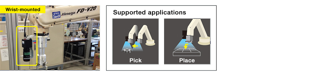 Wrist-mounted Supported applications [ Pick Place ]