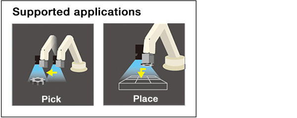 Wrist-mounted Supported applications [ Pick Place ]